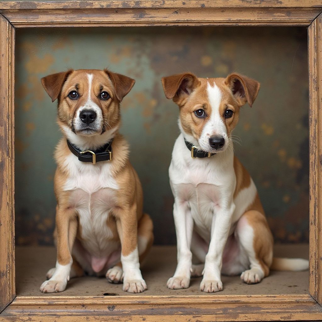 Before and after of rescue dog Max's recovery